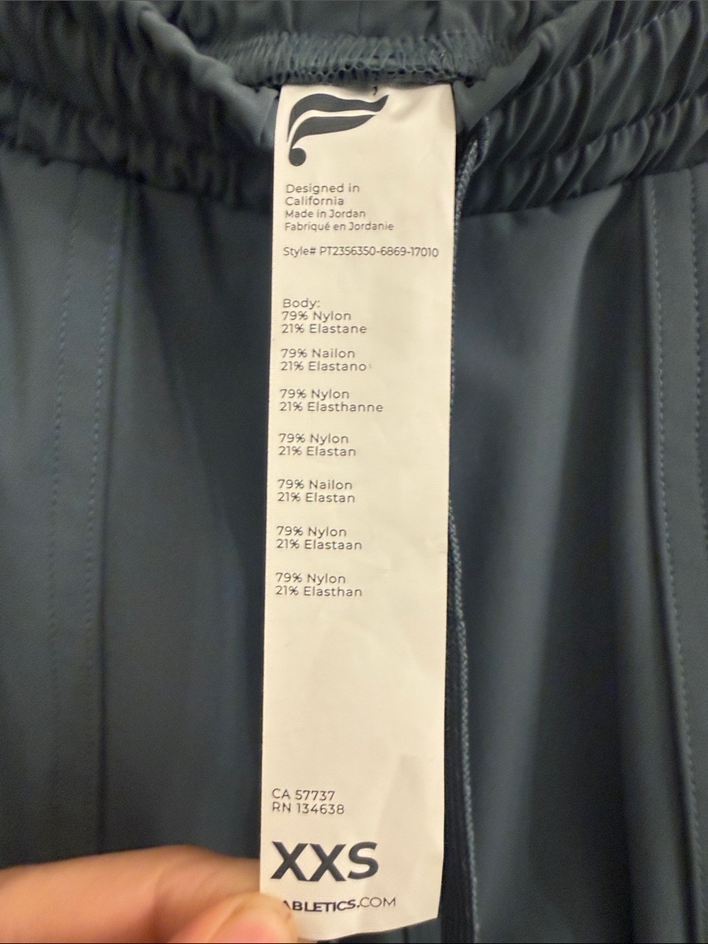 Fabletics Slate Blue Drawstring Joggers - Picture 2 of 3